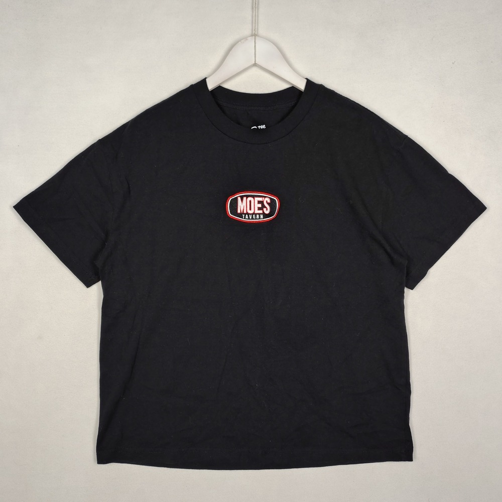 The Simpsons Moes Tavern Flaming Moe Graphic T-Shirt Black Mens Size Medium